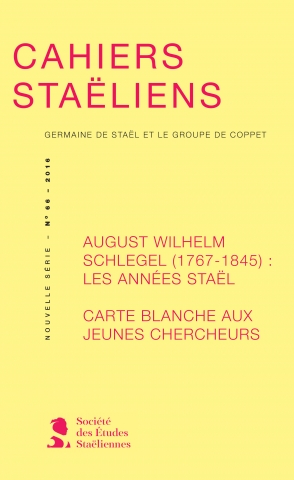 Couverture Cahiers Staëliens 66