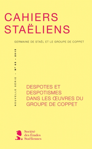 Couverture Cahiers Staëliens 65